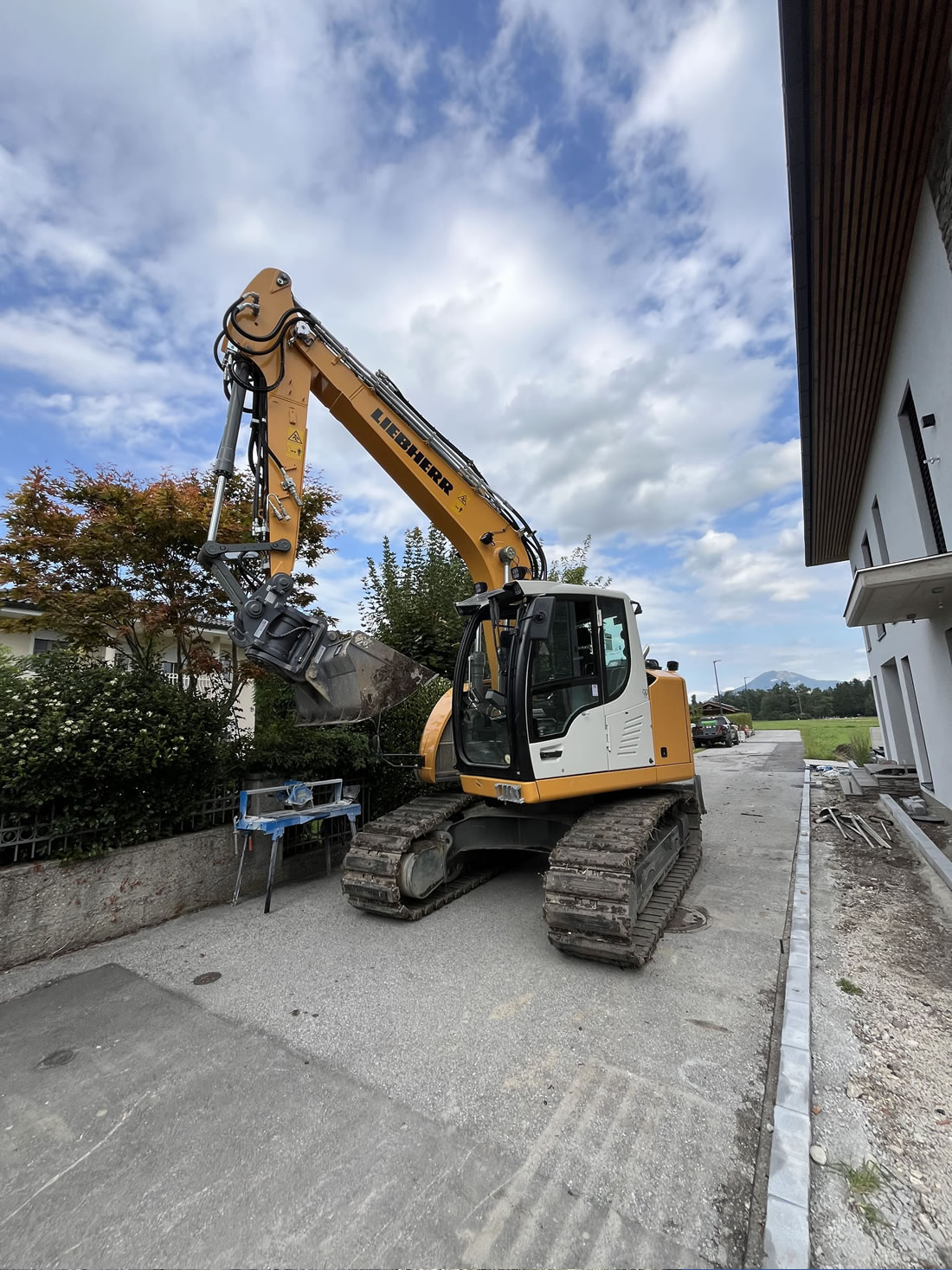 Vorbereitung zum Asphaltieren